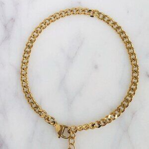18K Gold Plated Stainless Steel Chain Bracelet